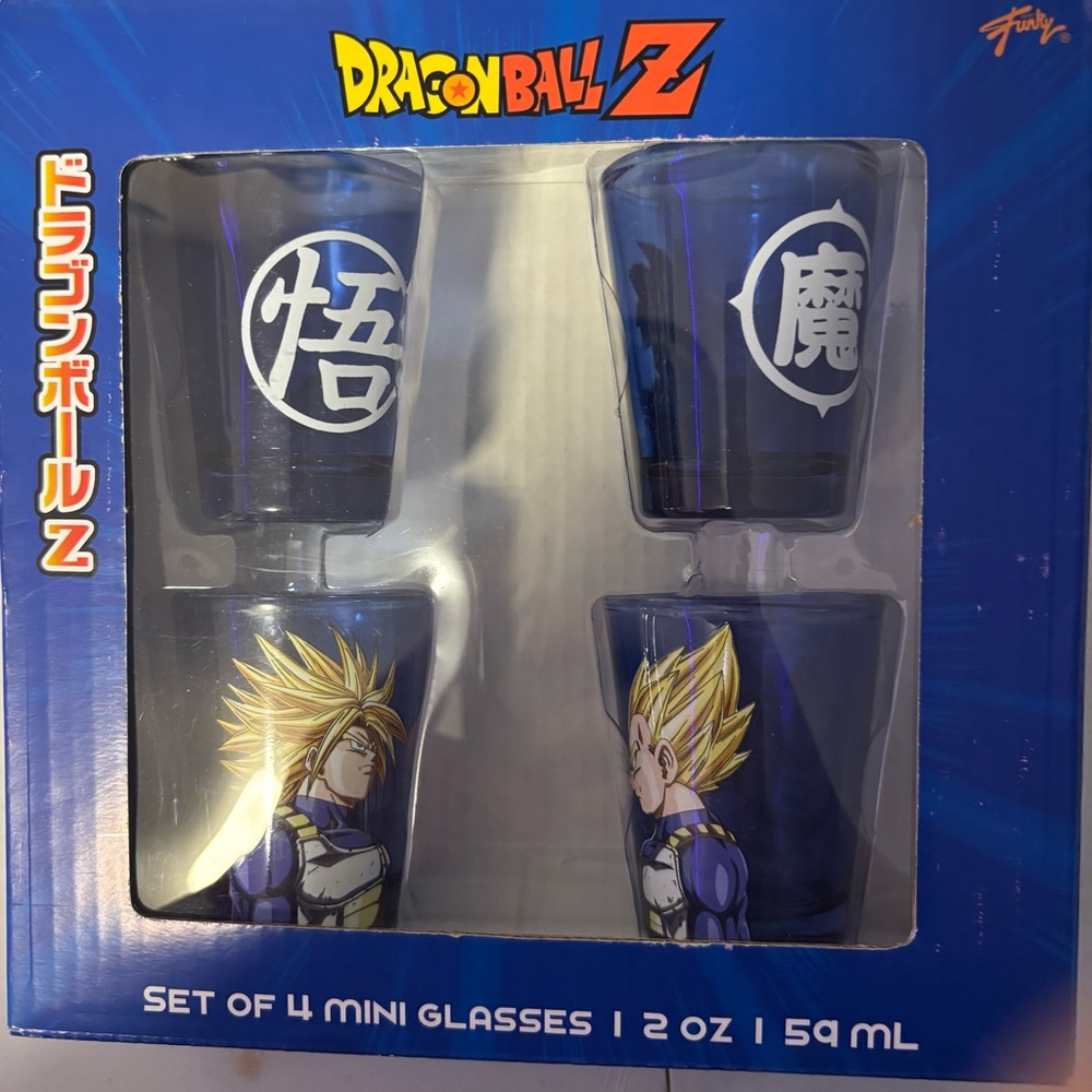 Funko Dragon Ball Z Blue and White Mini Glass Set